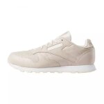 Baskets gar�on en cuir blanc et beige