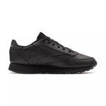 Baskets gar�on en cuir noir / blanc