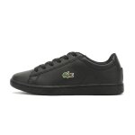 Baskets gar�on en cuir noir fonc�