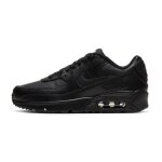 Baskets gar�on en cuir noir fonc�