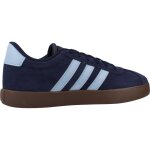 Basket gar�on cuir style court lacets bleu indigo