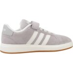 Basket gar�on en cuir style r�tro velcro gris grey