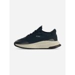Basket gar�on a lacets bleu fonc�