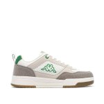 Baskets gar�on logo manis blanc