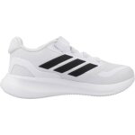 Basket gar�on running en textile lacets blanc white