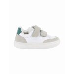 Baskets gar�on � scratchs blanc