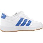 Basket gar�on en textile style tennis velcro blanc white