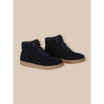 Baskets hautes en cro�te de cuir gar�on encre