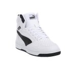 Basket haute rebound v6 mid confort et style enfant blanc - noir