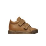 Baskets � lacets et double fermeture scratch dord vl marron -