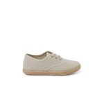 Baskets lin lacets en lin semelle espadrille beige