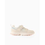 Baskets avec lurex beige clair