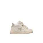 Baskets montantes b�b� fille en cuir et daim alnoite high 2 or