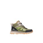 Baskets montantes b�b� en simili cuir et tissu dryforce high, imperm�ables noir - citron