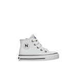 Baskets montantes enfant en cuir ylfas blanc