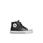 Baskets montantes enfant en cuir ylfas noir
