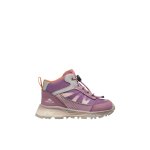 Baskets montantes enfant en simili cuir et tissu dryforce high, imperm�ables magnolia - rose vif
