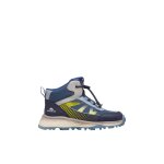 Baskets montantes enfant en simili cuir et tissu dryforce high, imperm�ables marine - jaune