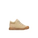 Baskets montantes fille en daim lioris high � zip beige - platine
