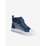 Baskets montantes fille laces et scratches bleu jean