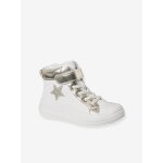 Baskets montantes fille zippées et à lacets blanc Baskets montantes fille zippées et à lacets blanc