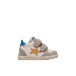 Baskets montantes gar�on en cuir et daim alnoite high 2 � scratch gris - citrouille