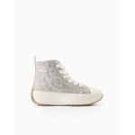Baskets montantes matelasses hearts gris