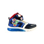 Baskets montantes � scratch navy royal