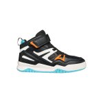 Baskets montantes � scratch noir orange