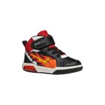 Baskets montantes  scratch noir rouge