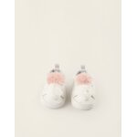 Baskets avec pompons rose clair