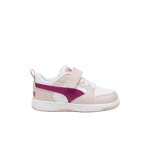 Basket rebound v6 mi - haut confort et style r�tro b�b� blanc