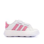 Baskets � scratchs b�b� fille grand court 2. 0 blanc