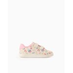 Baskets  scratch avec motif rose clair