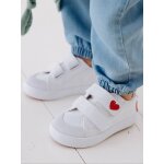 Baskets scratches bb en toile blanc