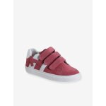 Baskets scratch�es cuir enfant framboise