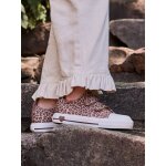 Baskets scratch�es toile imprim�e enfant collection maternelle beige imprim�