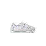 Baskets souples minimalistes talon color blanc