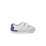 Baskets souples minimalistes talon color� bleu denim