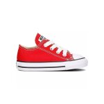 Baskets textile rouge