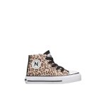 Baskets en tissu imprimé leopard ylfas. beige - noir Baskets en tissu imprimé leopard ylfas. beige - noir