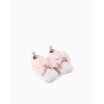 Baskets en tissu avec noeud rose clair