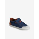 Baskets toile lacets lastiqus collection maternelle bleu jean
