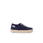 Baskets en toile lacets semelle espadrille bleu marine