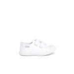 Baskets en toile avec scratchs pour enfant blanc