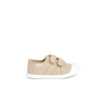 Baskets en toile avec scratchs pour enfant sable