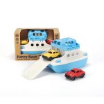 Bateau avec 2 mini voitures jouet de bain en plastique recycl� blue; white