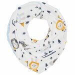 Bavoir bandana cache - cou rversible eskimo bleu