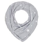 Bavoir bandana cache - cou rversible stella gris