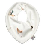 Bavoir bandana en coton gallina �cru